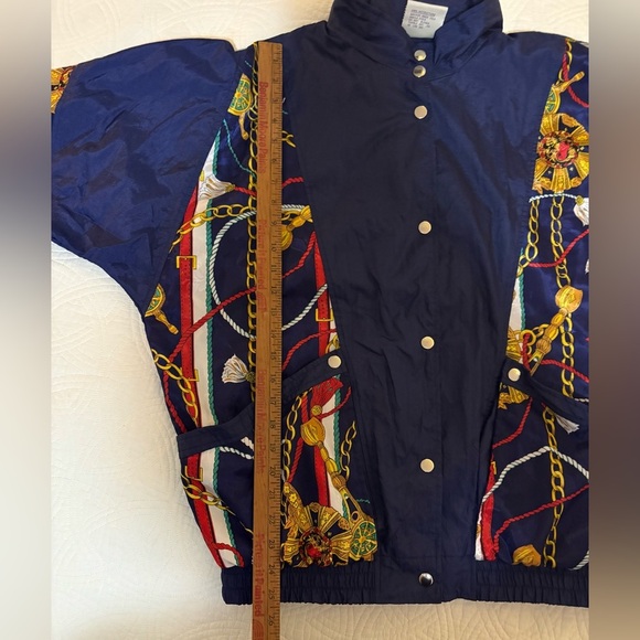 Vintage 1990s Windbreaker Nylon Navy Jacket Medium - Picture 7 of 9